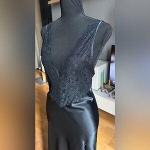 Vintage Gold Label Victoria’s Secret Black Slip Dress